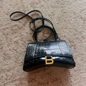 Balenciaga Crocodile Hourglass Bag size Small